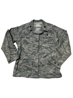 U.S. Air Force ABU Digital Camo Jacket Womens Size 10L Ripstop Long Sleeve